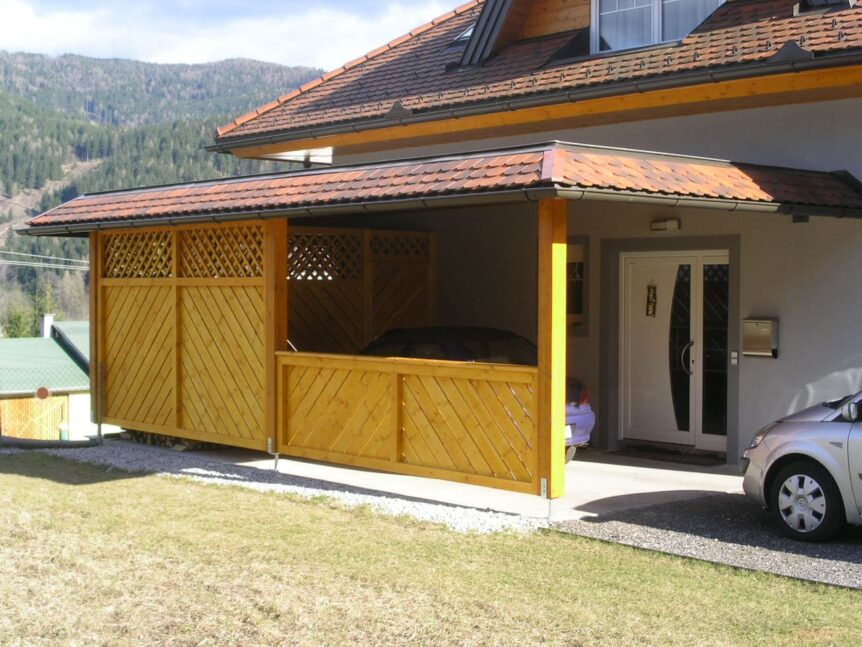 Carport mit Eingangsüberdachung